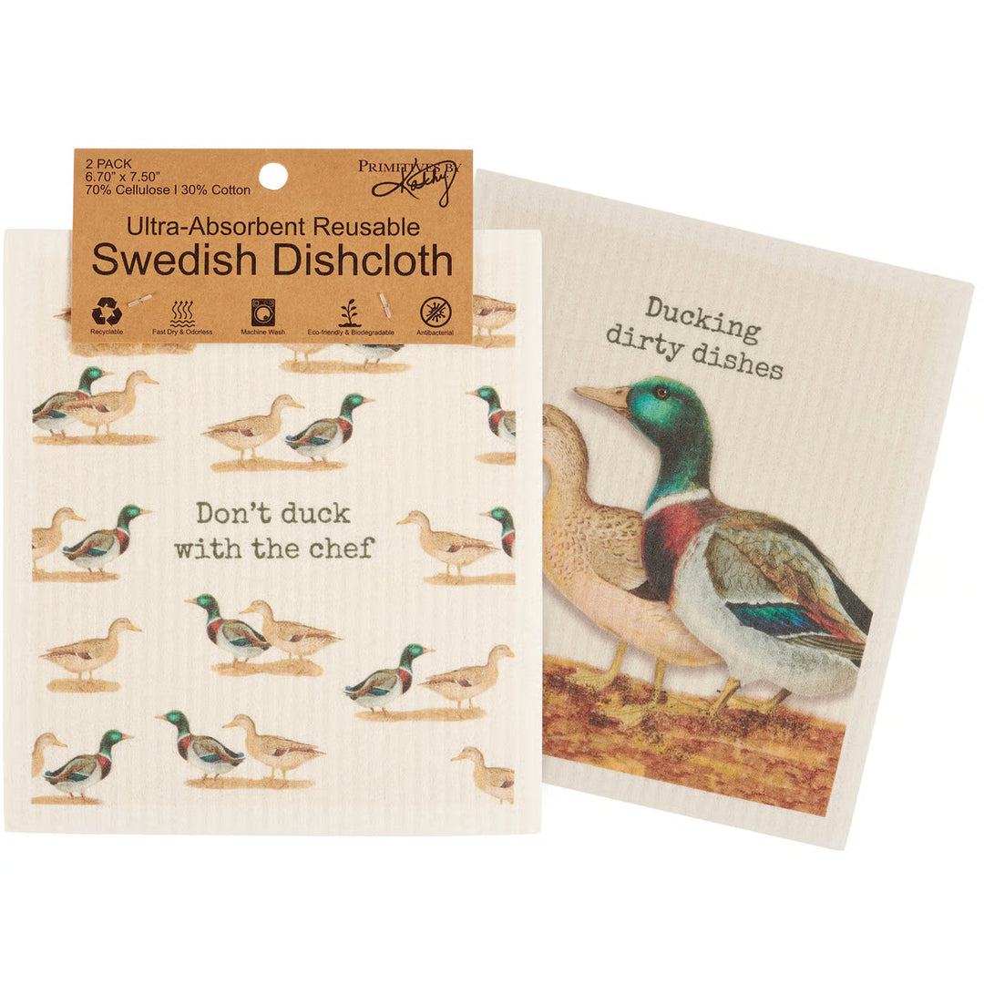 Ducking Dirty Dishes Swedish Dishcloth Set