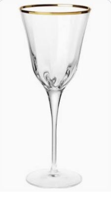 Vietri Optical Gold Water Glass