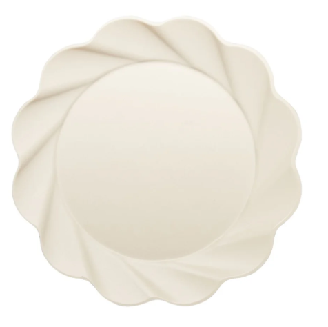 Eco Extra Large Dinner/Charger Plate Cream 8pk