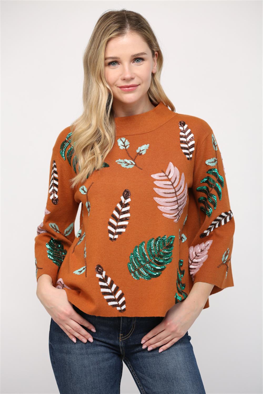 Feather Sweater Tan