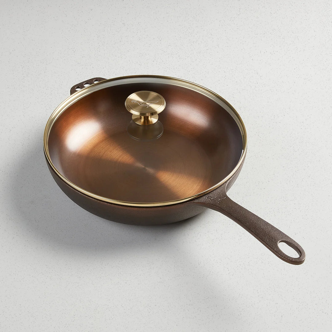 Smithey Ironware No. 11 Deep Skillet + Lid