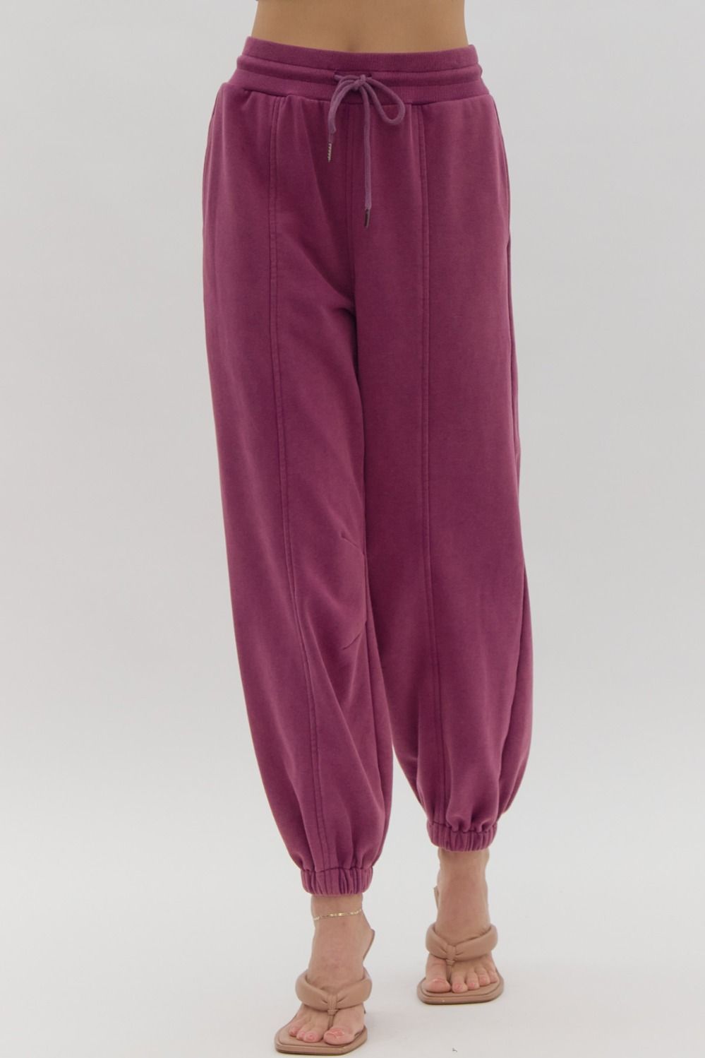 The Ashlynn Sweat Jogger Plum