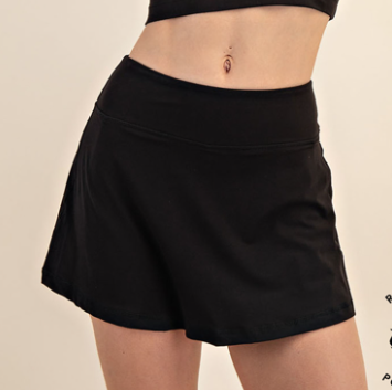 Butter Basic Everyday Active Skort Black