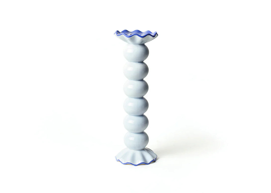 Coton Colors Smoke Large Ruffled Knobbed Candle Holder
