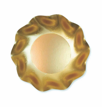 Wavy Appetizer/Dessert Bowl Satin Gold 8pk