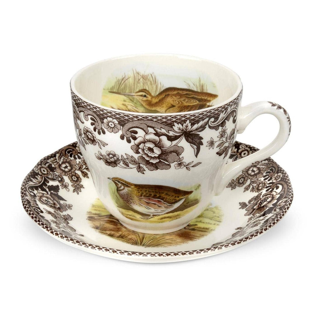 Spode Woodland Teacup & Saucer (Quail/Pheasant/Snipe/Rabbit)
