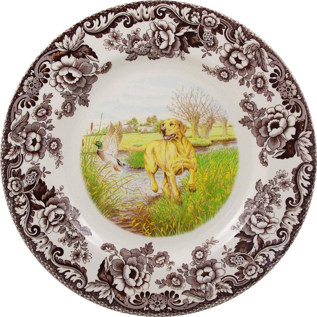 Spode Woodland Dinner Plate 10.5 inch Yellow Lab