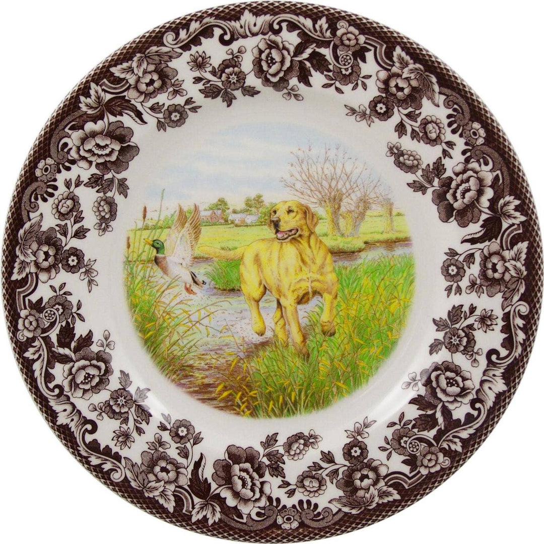 Spode Woodland Salad Plate 8 inch (Yellow Labrador Retriever