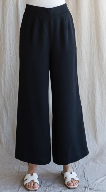 Gayla Wide Flared Leg Pant Black
