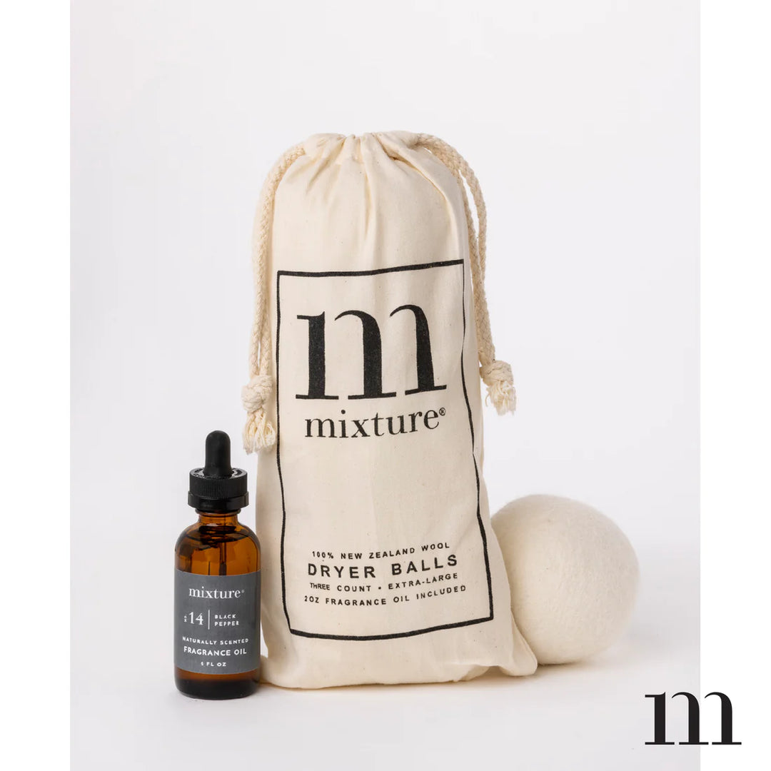 Mixture 2oz Oil & 3 Wool Dryer Balls Egyptain Cotton