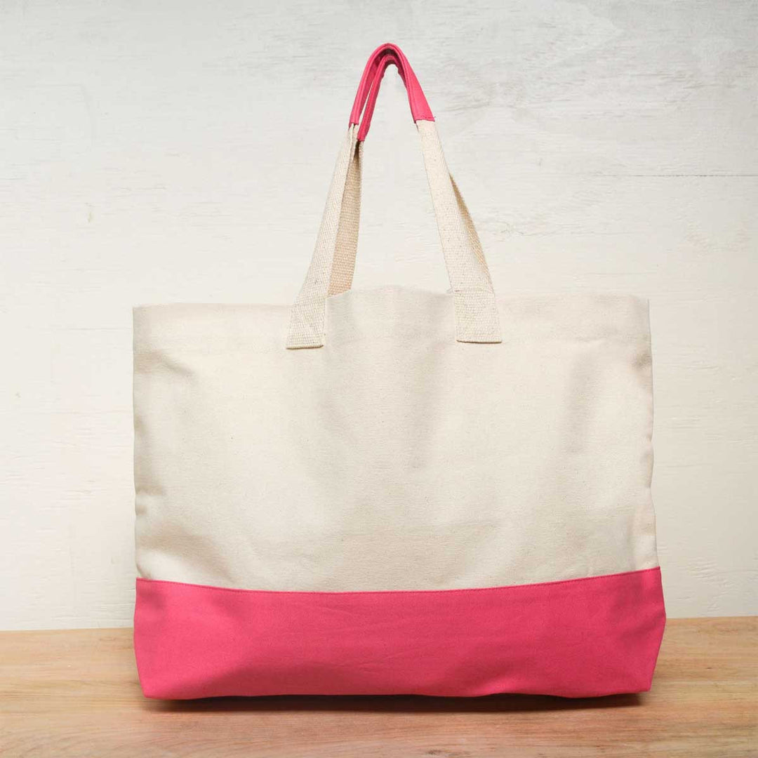 Cabana Canvas Tote Hot Pink