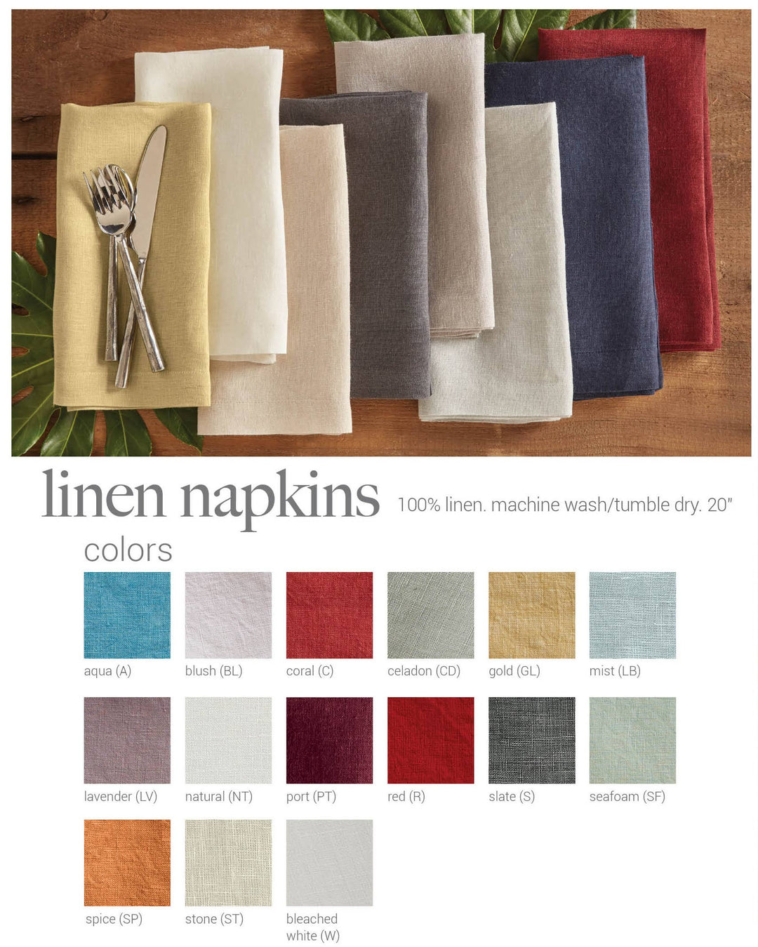 Linen Napkin - Bleached White