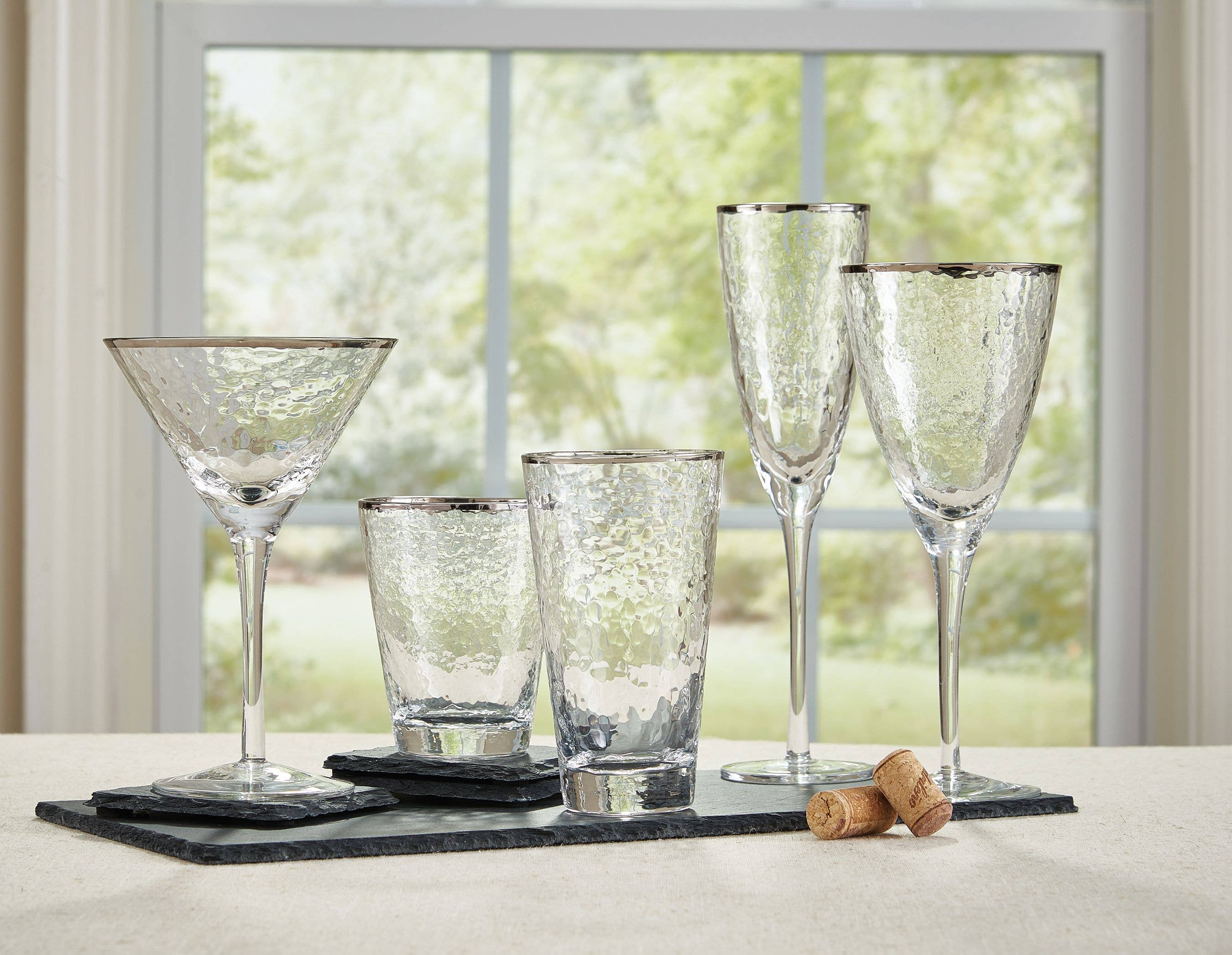 Metallic Rim Double Old Fashioned