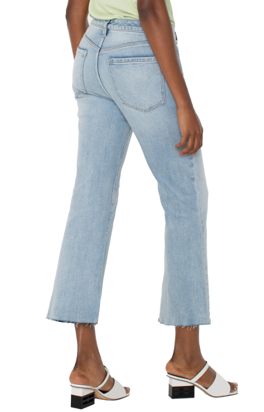 Liverpool Hannah Cropped Flare with Cut Hem San Clemente
