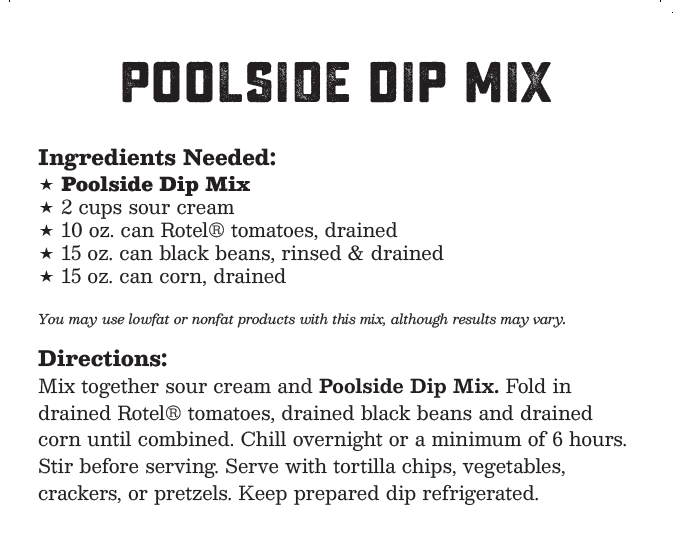 Coastal Kitchen Poolside Dip Mix