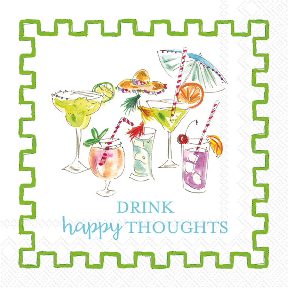 Happy Thoughts Cocktail Napkin - Thumbnail 2