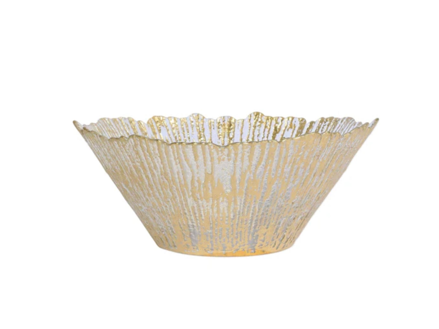 Vietri Rufolo Glass Gold Large Deep Bowl - Thumbnail 5