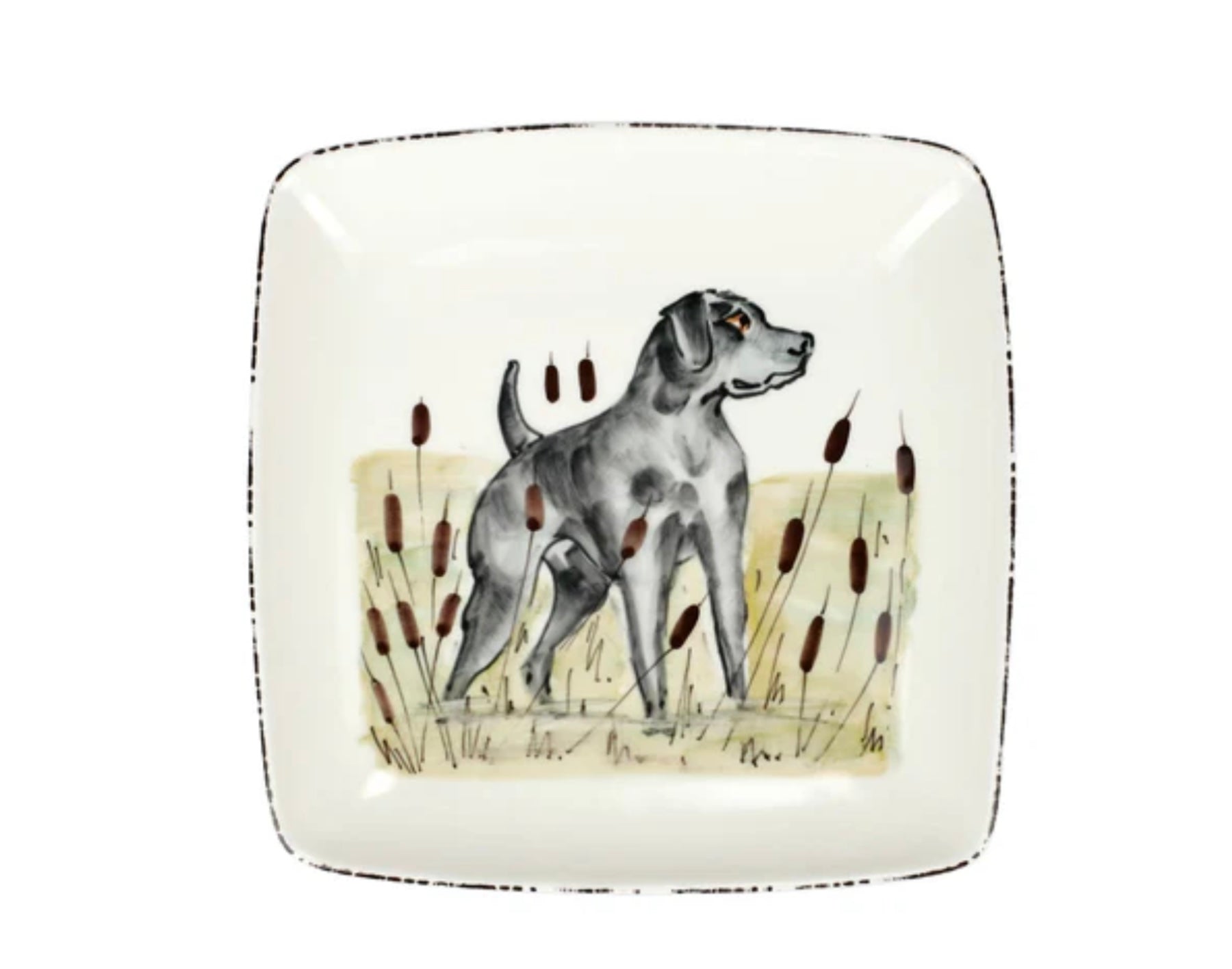 Vietri Wildlife Hunting Dog Platter - Thumbnail 3