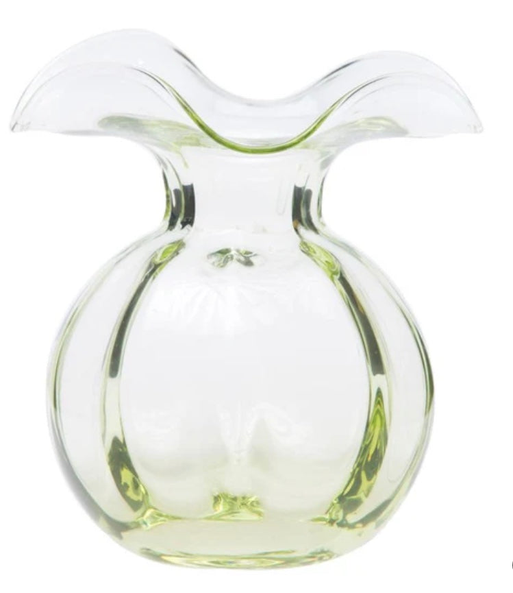 Vietri Dark Green Medium Hibiscus Fluted Vase - Thumbnail 2