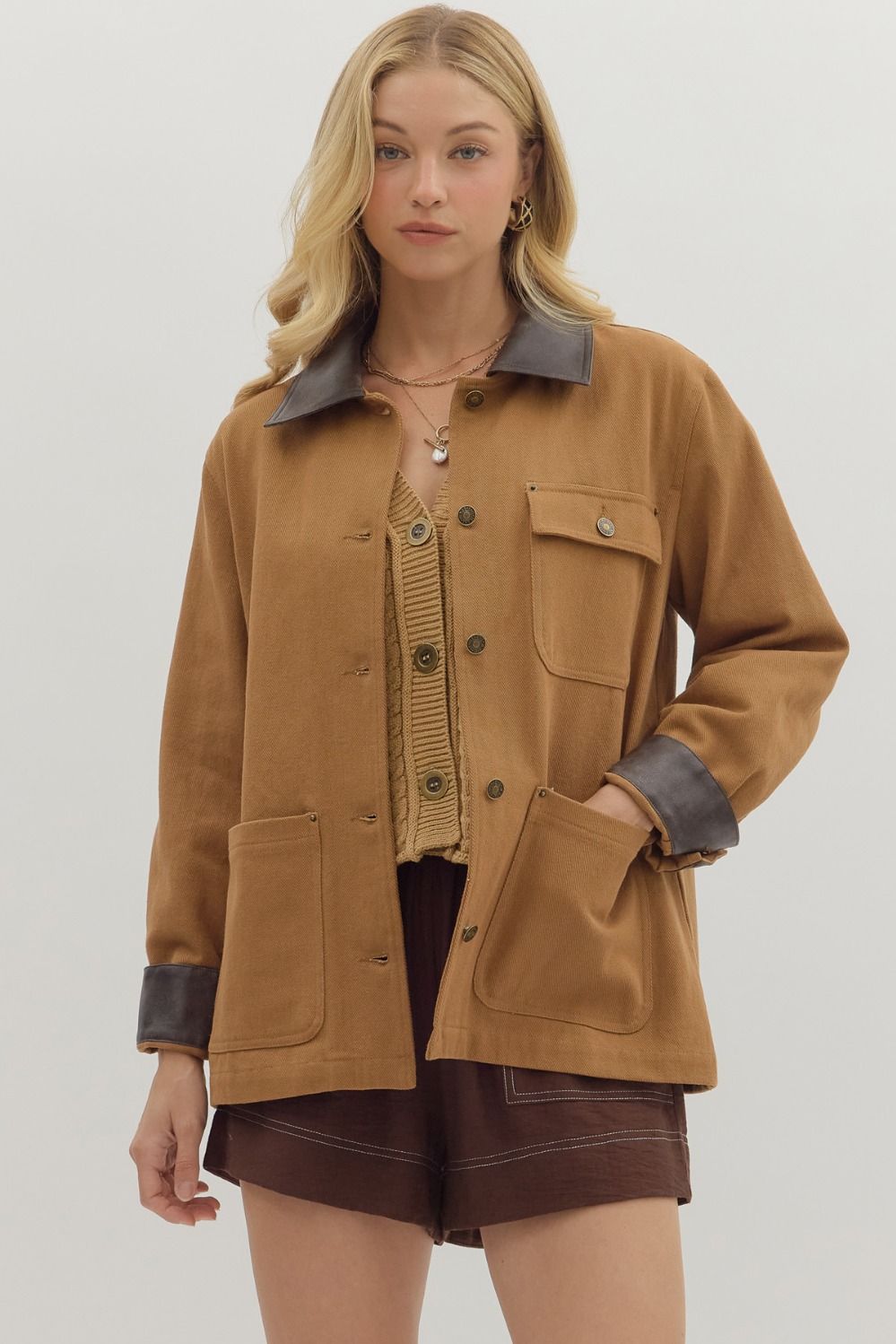 Built to Work Textured Camel Jacket