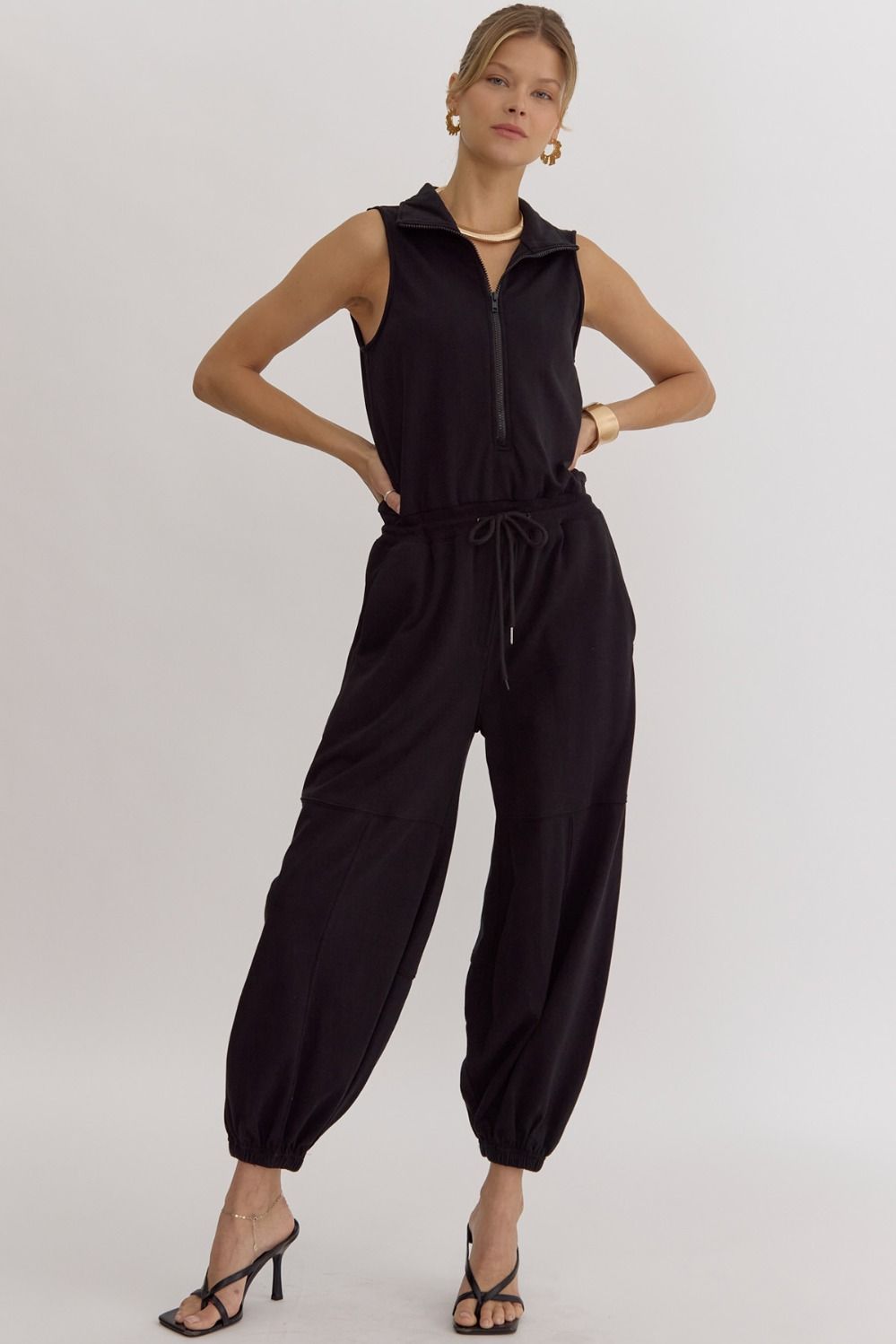 Jogger Style Jumpsuit Black