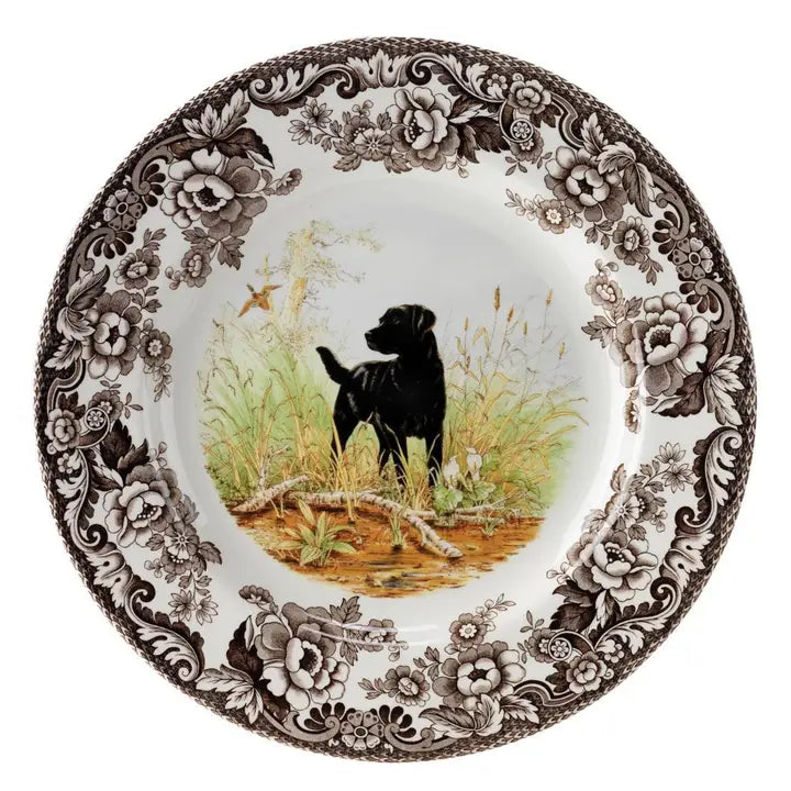 Spode Woodland Salad Plate Black Lab
