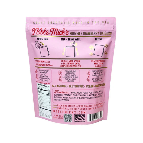 Noble Mick's Frozen Strawberry Daiquiri Mix