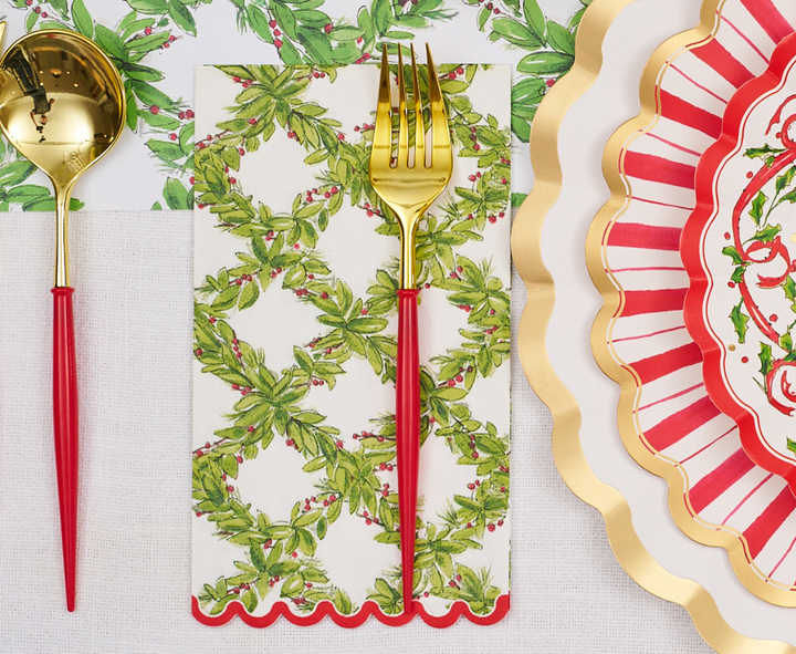 Holly Berry Guest Towels | 20pk