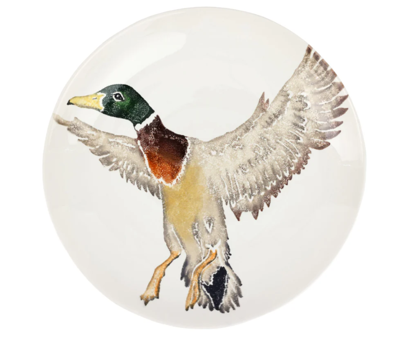 Vietri Cacciatore Mallard Round Shallow Bowl