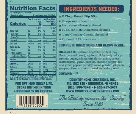 Coastal Kitchen Beach Dip Mix