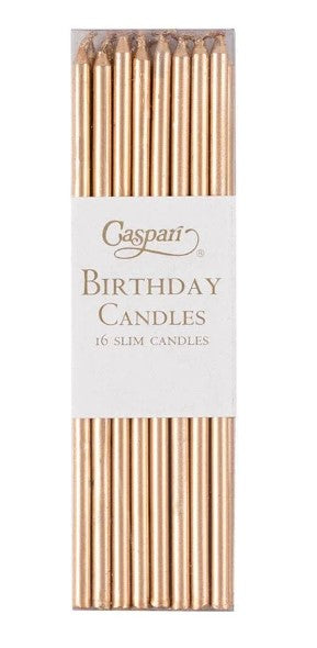 Gold Birthday Slim 16 in Candles