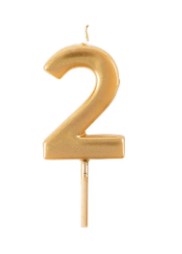Number Candle | Birthday Candle Gold 0-9