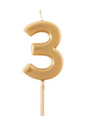 Number Candle | Birthday Candle Gold 0-9