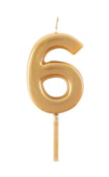 Number Candle | Birthday Candle Gold 0-9