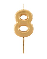Number Candle | Birthday Candle Gold 0-9