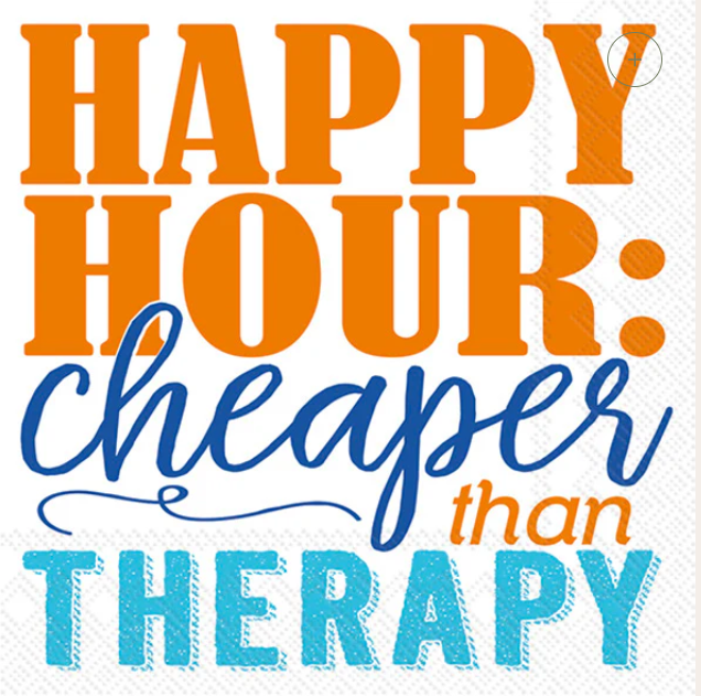 Cheaper then Therapy Cocktail Napkins