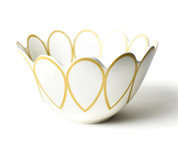 Coton Colors Deco Gold Scallop Serving Bowl