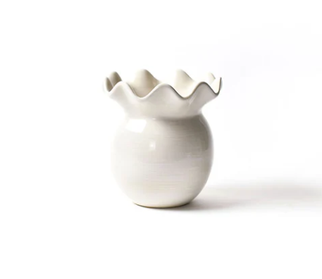 Signature White Ruffle Vase