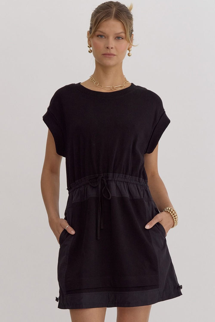 Everyday Edge Lightweight Lined Dress Black