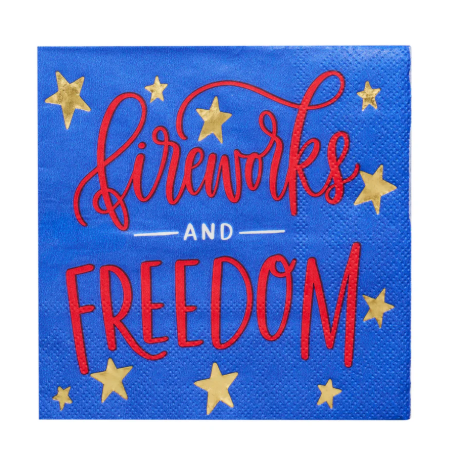 Modern Patriotic Cocktail Napkin Assorted - Thumbnail 2