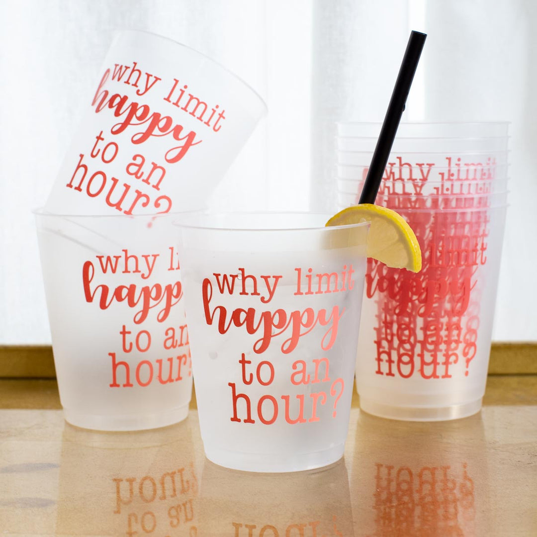 TRS 'Happy Hour' Party Cups 16oz Set of 10
