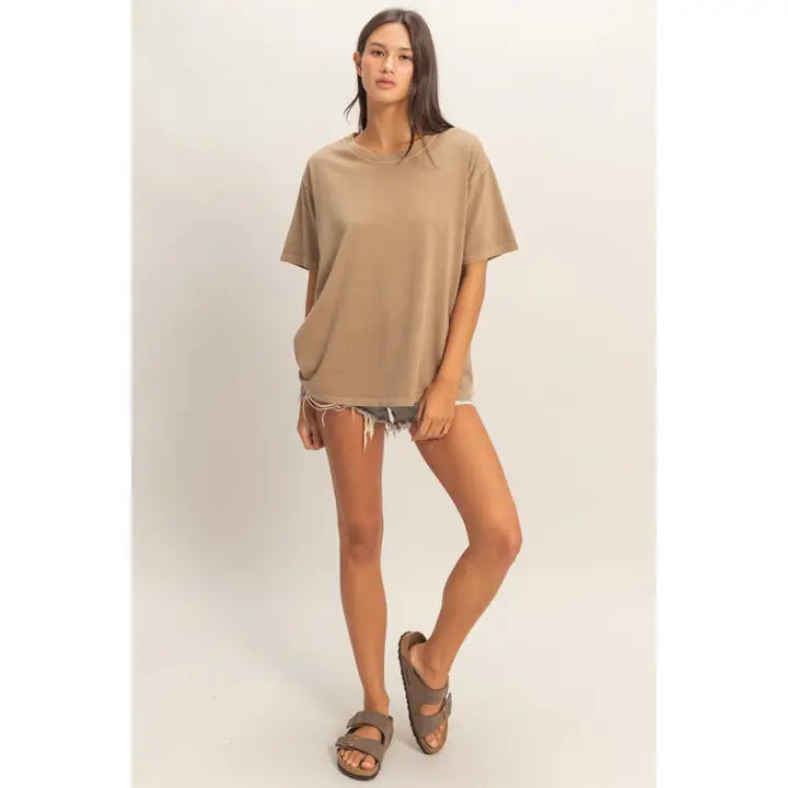 Dally Pigment Dyed Crew Neck T-Shirt