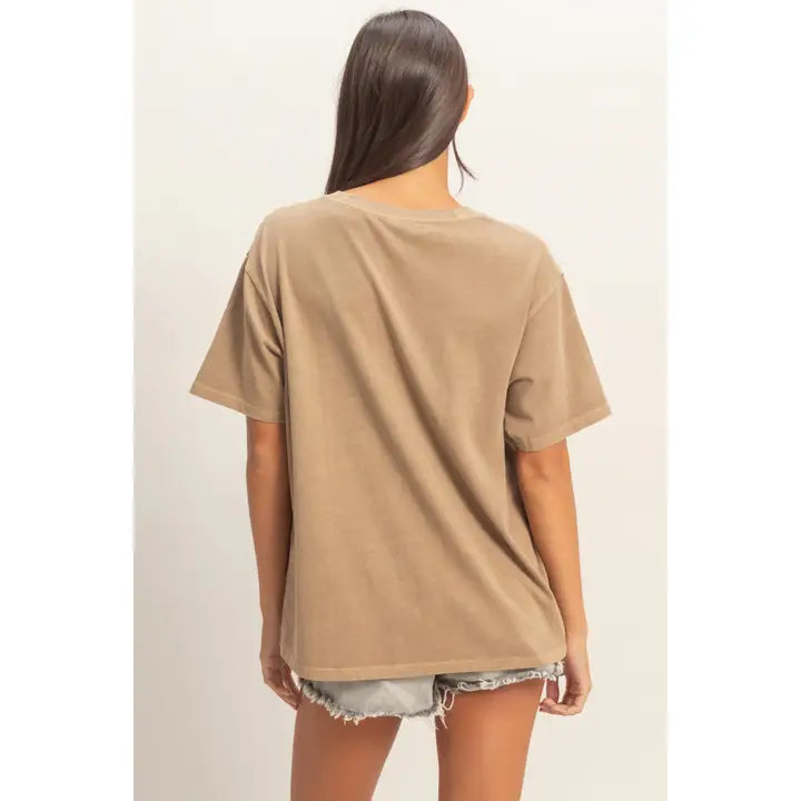 Dally Pigment Dyed Crew Neck T-Shirt