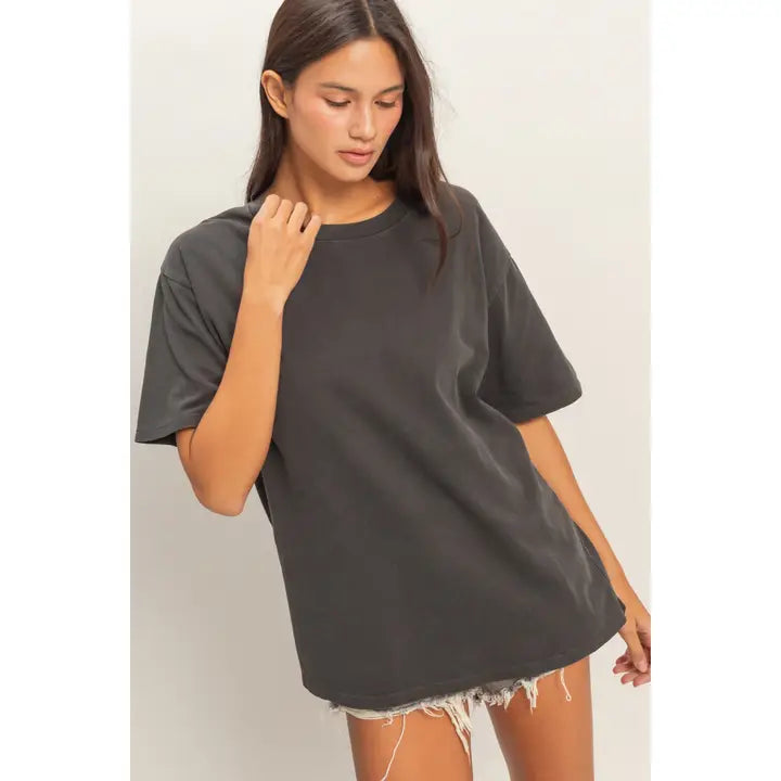 Dally Pigment Dyed Crew Neck T-Shirt