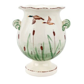 Vietri Wildlife Mallard Handled Cachepot