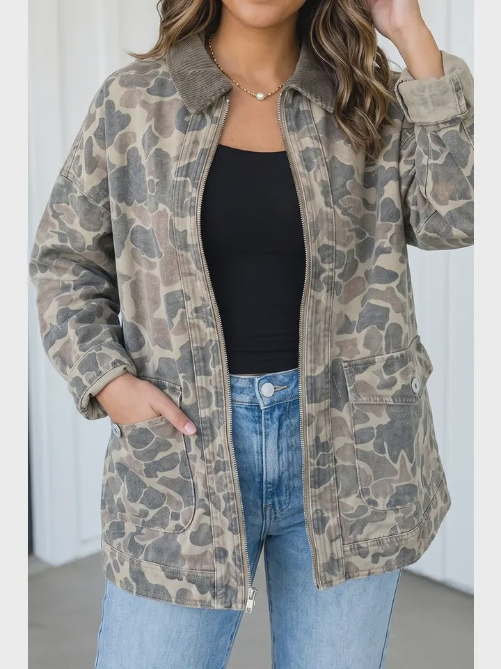 Vintage Old School Zip Denim Jacket