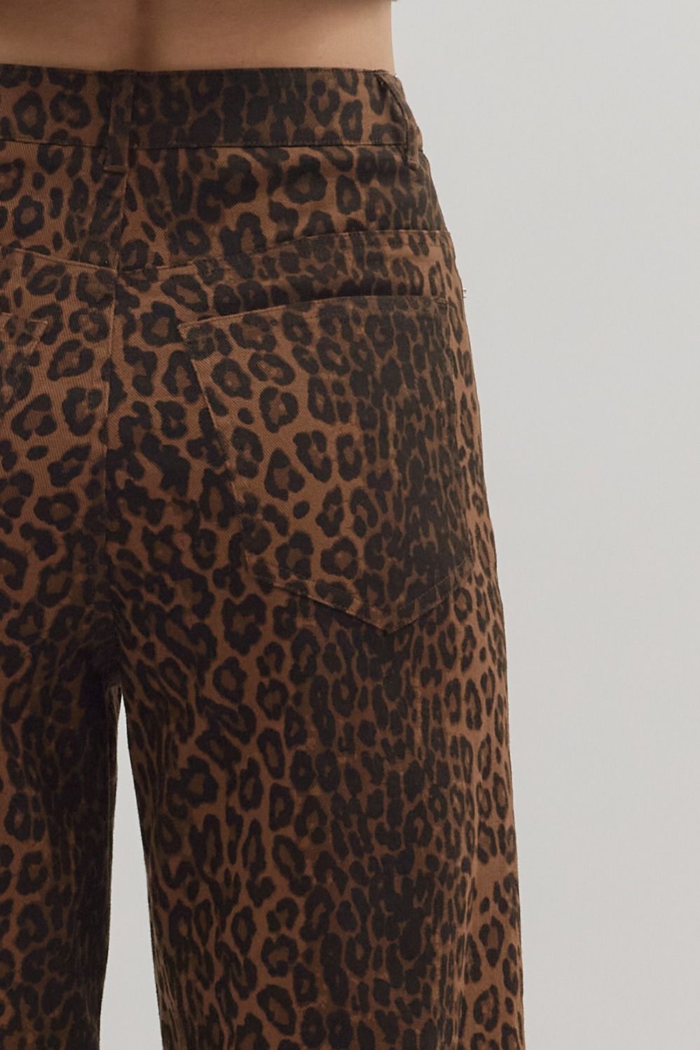 Leopard Pattern Denim Pant