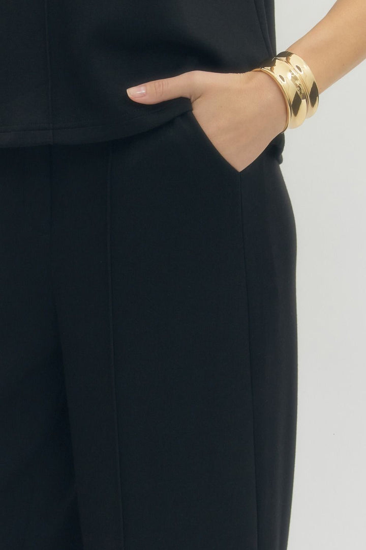 Knit Wide Leg Pull On Pant