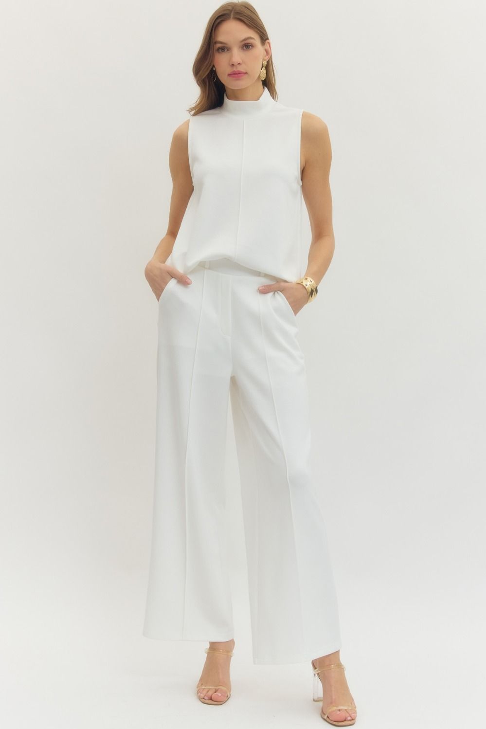 Knit Wide Leg Pull On Pant