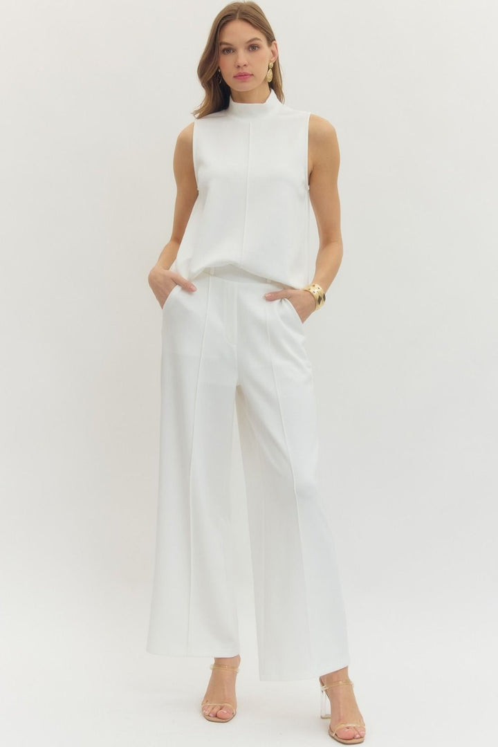 Knit Wide Leg Pull On Pant